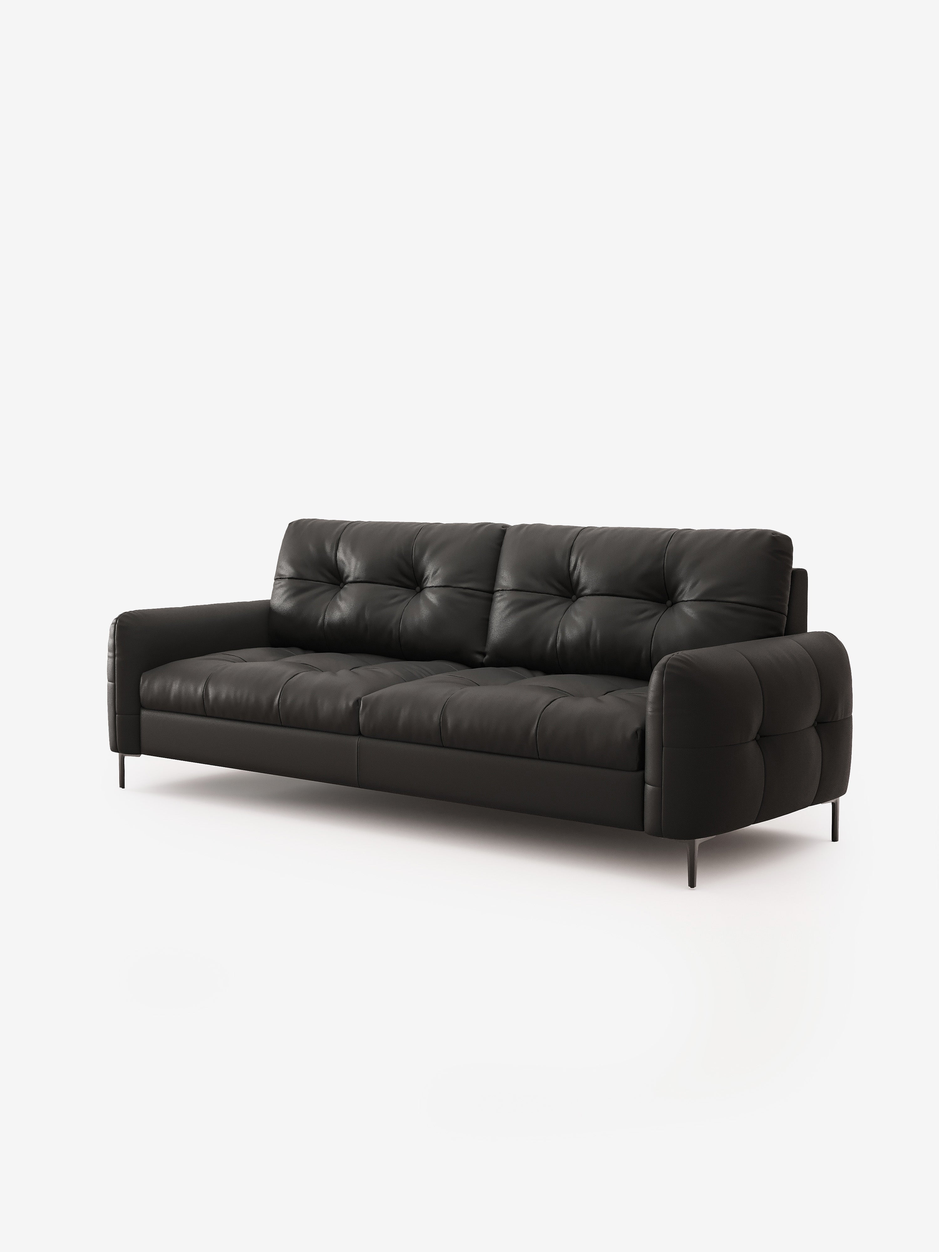 Leather Straight Sofa - Fajiani