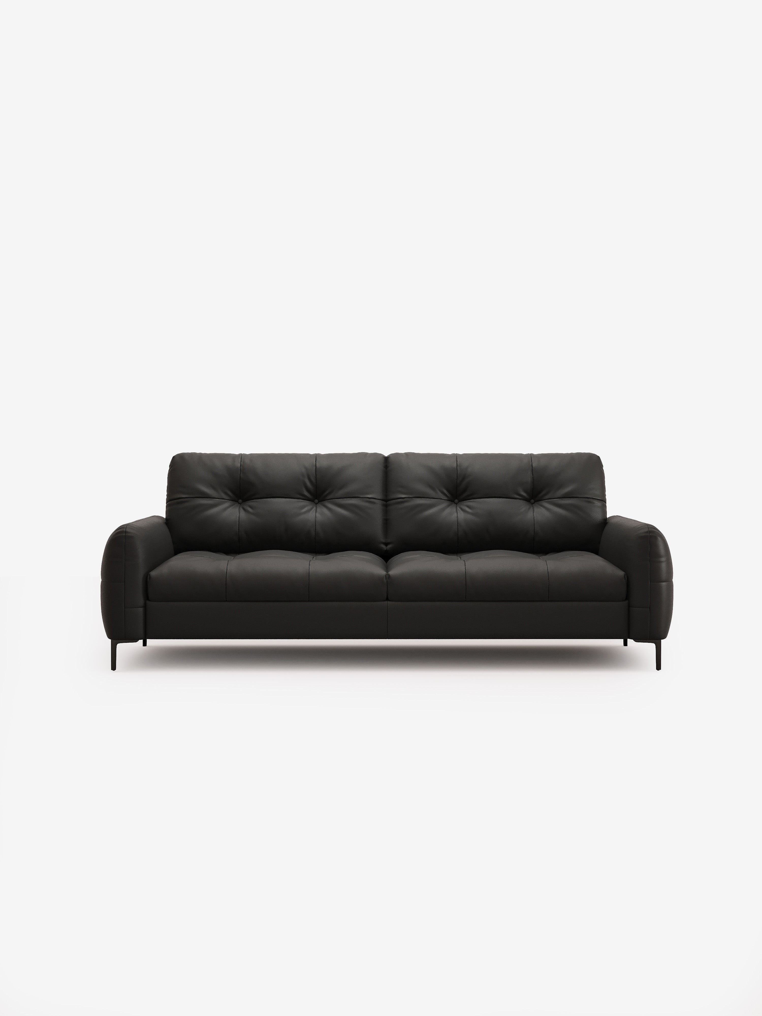 Leather Straight Sofa - Fajiani