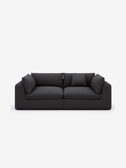 Modular Sectional Sofa - Black Corduroy - Fajiani