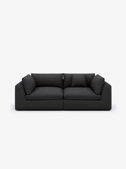 Modular Sectional Sofa - Black Linen - Fajiani