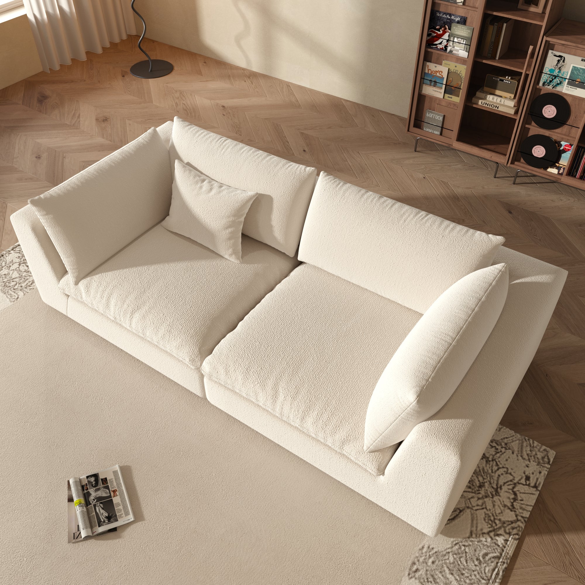 Modular Sectional Sofa - White Linen - Fajiani