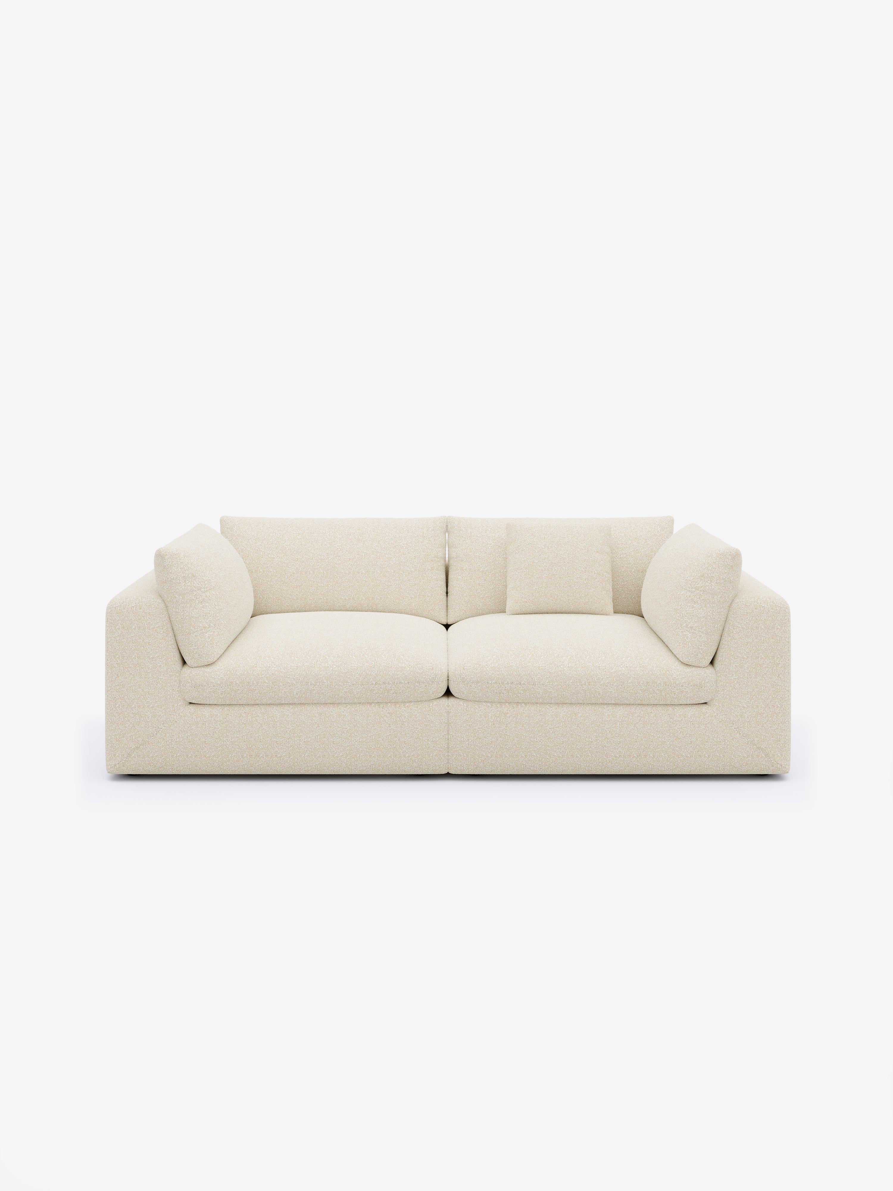 Modular Sectional Sofa - White Linen - Fajiani